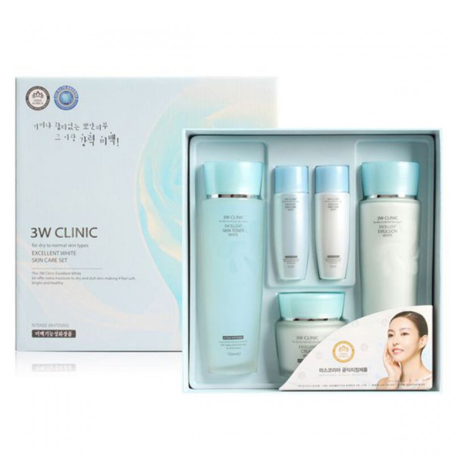 Отбеливающий набор для лица 3W Clinic Excellent White Skincare 3 Kit Set