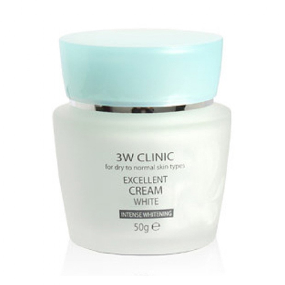 Интенсивный отбеливающий крем для сухой и нормальной кожи 3W Clinic Excellent White Cream