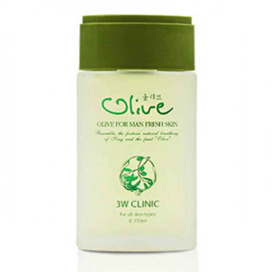 Мужской увлажняющий тоник с оливой 3W Clinic Olive For Man Fresh Skin