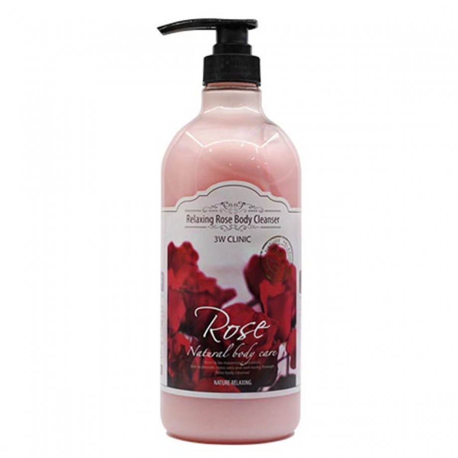 Гель для душа с ароматом розы 3W Clinic Relaxing Rose Body Cleanser