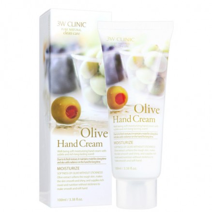 Крем для рук с оливой 3W Clinic Olive Hand Cream