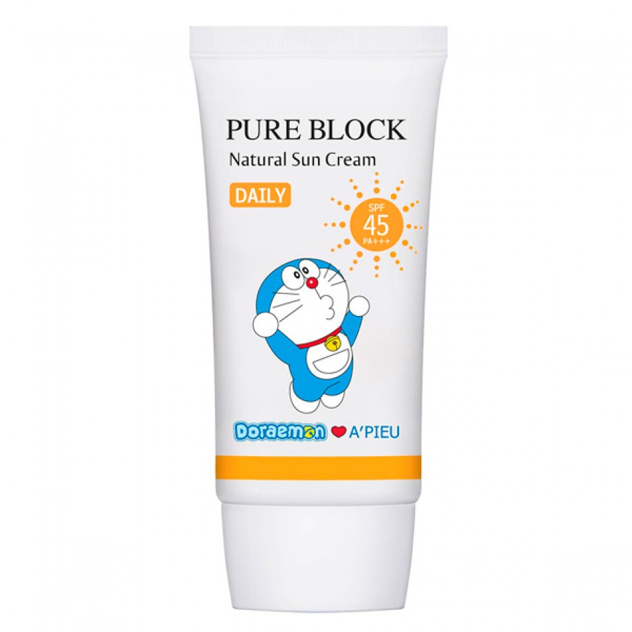 Солнцезащитный крем A'PIEU Doraemon Edition Pure Block Daily Sun Cream SPF45/PA+++