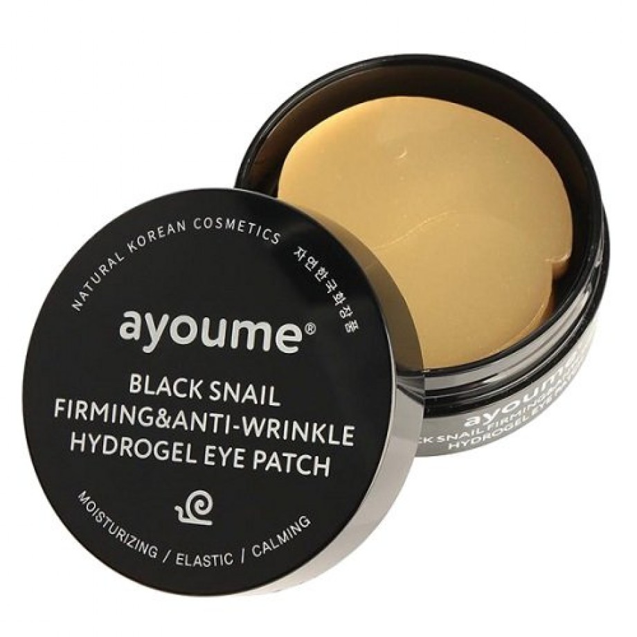 Антивозрастные патчи для глаз с муцином черной улитки Ayoume Black Snail Firming & Anti-Wrinkle Eye Patch