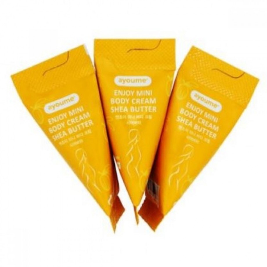 Питательный крем для тела с маслом ши Ayoume Enjoy Mini Body Cream Shea Butter в пирамидке