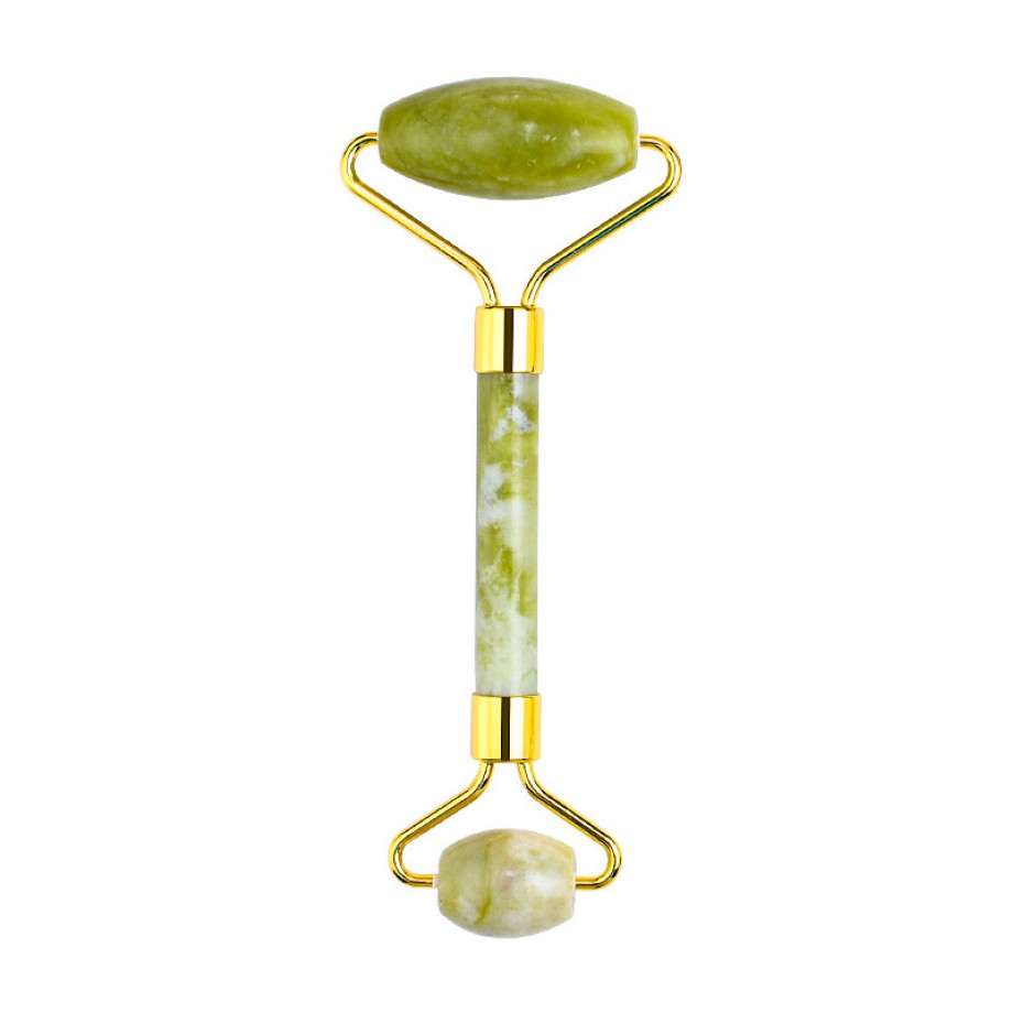Роликовый массажер для лица из зеленого жадеита Beautystone Facial Massage Roller Green Jade