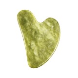 Mассажер гуаша для лица из зеленого жадеита Beautystone Scraping Board Green Jade
