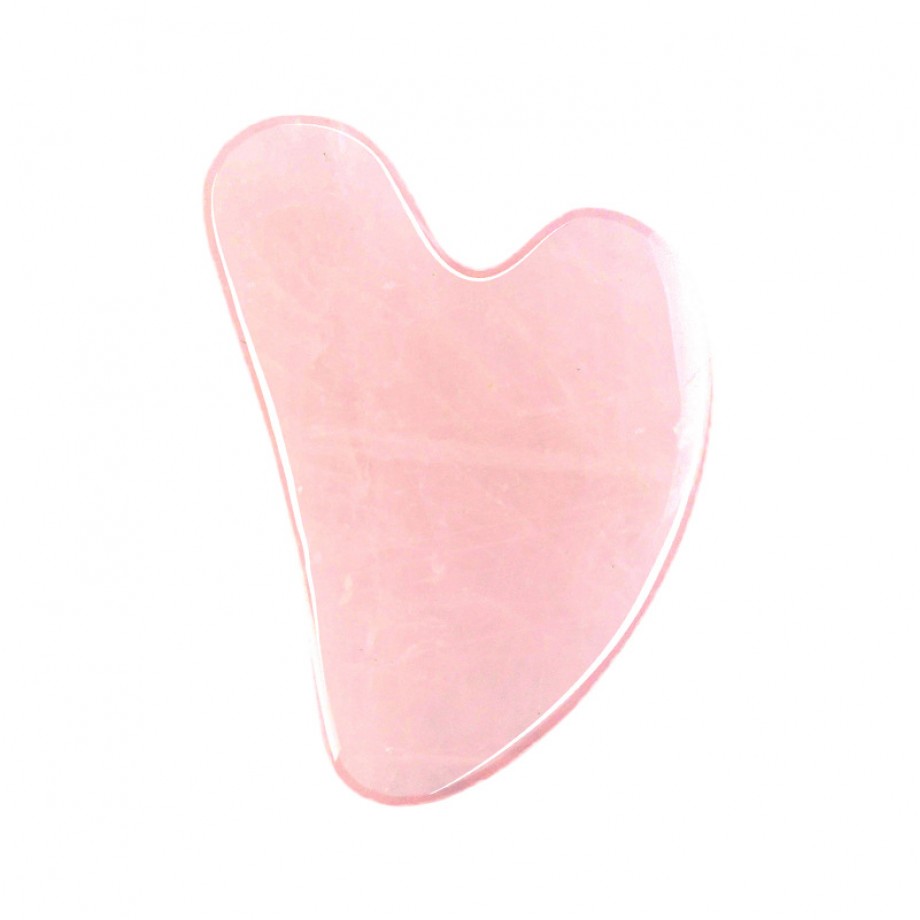 Mассажер гуаша для лица из розового кварца Beautystone Scraping Board Rose Quartz