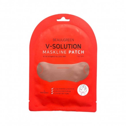 Гидрогелевая маска для подтяжки контура лица BeauuGreen V-Solution Mask Line Patch