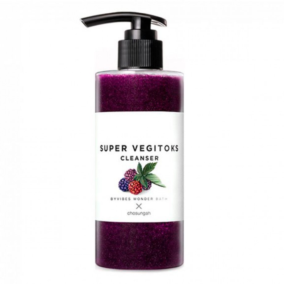 Укрепляющий детокс-гель для очищения лица Byvibes Wonder Bath Super Vegitoks Cleanser Purple