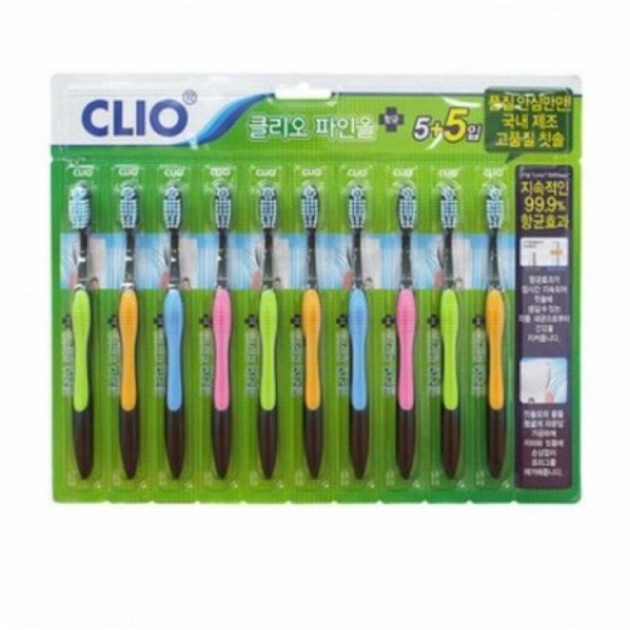 Мягкая зубная щетка против зубного камня CLIO Fine All Antibacterial Toothbrush SC