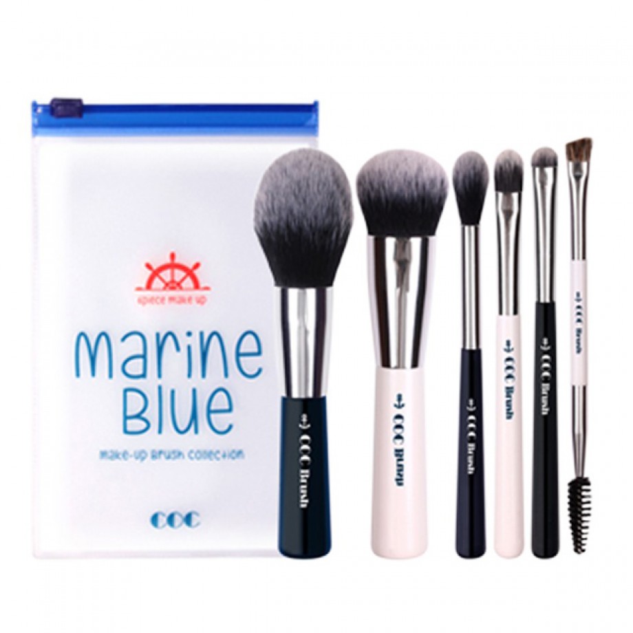 Набор из 6 кистей для макияжа Coringco Marine Blue Make-Up Brush Collecion