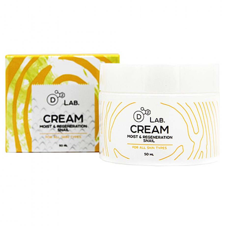 Увлажняющий регенерирующий крем с муцином улитки D2 Lab Moist & Regeneration Snail Cream