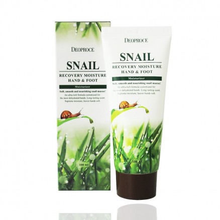 Крем для рук и ног с фильтратом улитки Deoproce Snail Recovery Moisure Hand & Foot Cream