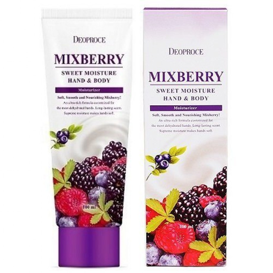 Крем для тела и рук питательный с лесными ягодами Deoproce Mixberry Sweet Moisture Hand & Body