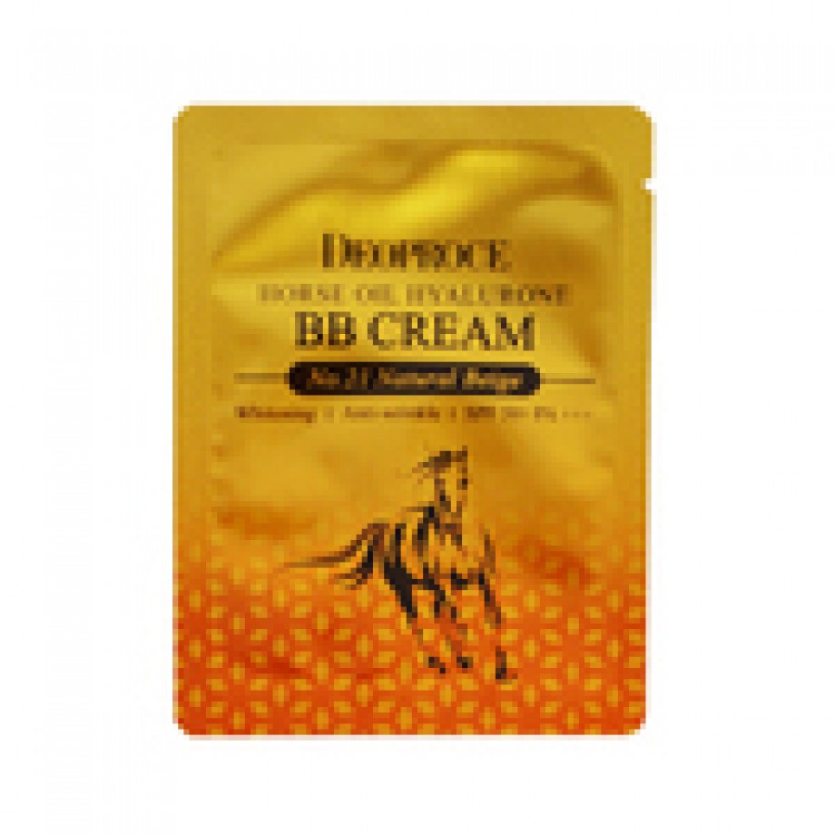 ПРОБНИК BB-крем с лошадиным маслом и гиалуроновой кислотой Deoproce Horse Oil Hyalurone BB Cream SPF50+/PA+++