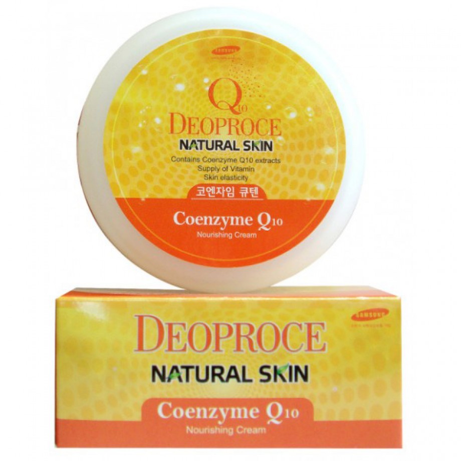 Универсальный крем с коэнзимом Q10 Deoproce Natural Skin Coenzyme Q10 Nourishing Cream