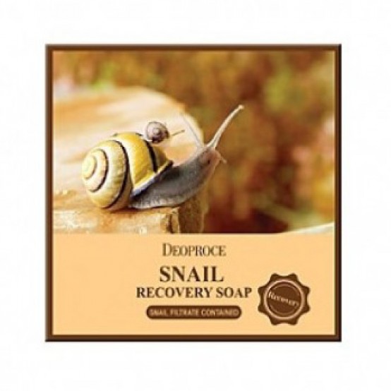 Восстанавливающее мыло с муцином улитки Deoproce Snail Recovery Soap