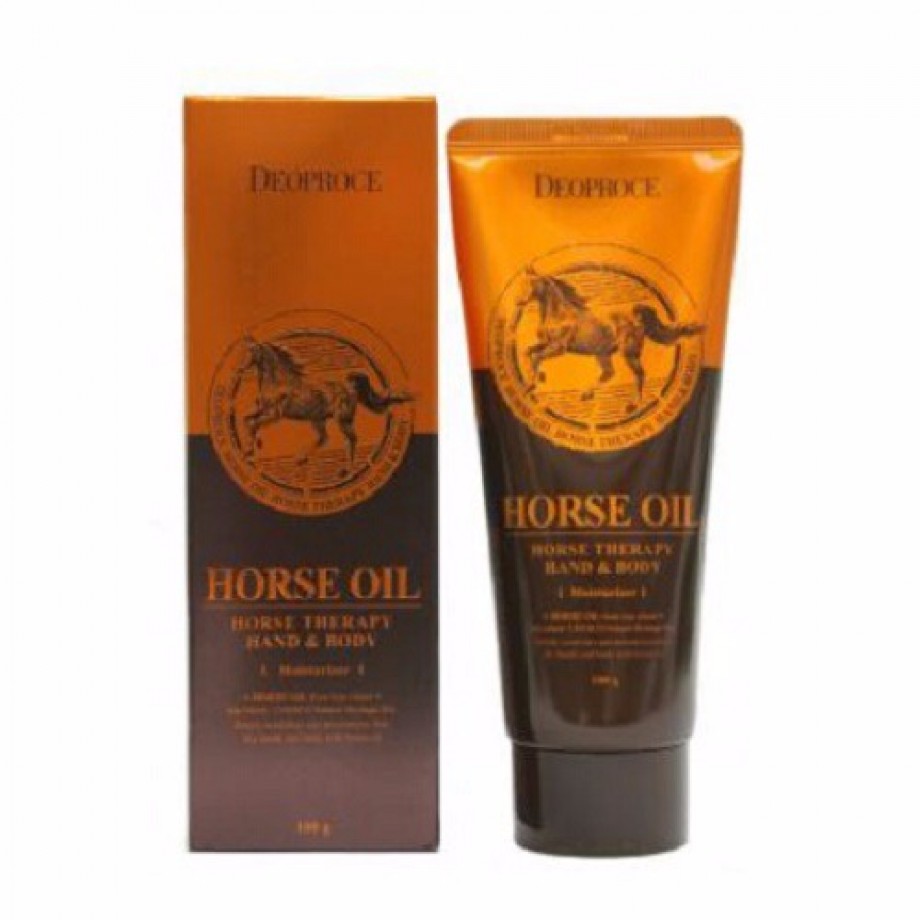 Крем для тела и рук с лошадиным жиром Deoproce Horse Oil Therapy Hand & Body