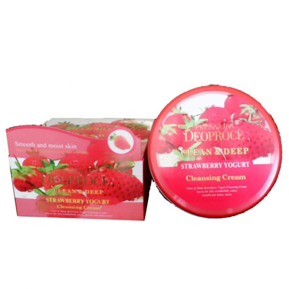 Очищающий крем с клубникой Deoproce Premium Clean & Deep Strawberry Cleansing Cream