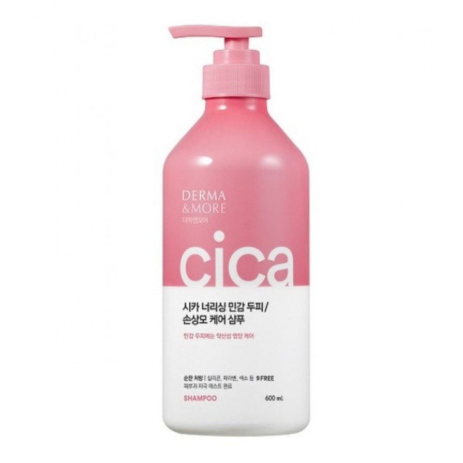 Питательный шампунь для поврежденных волос Derma & More Cica Nourishing Shampoo