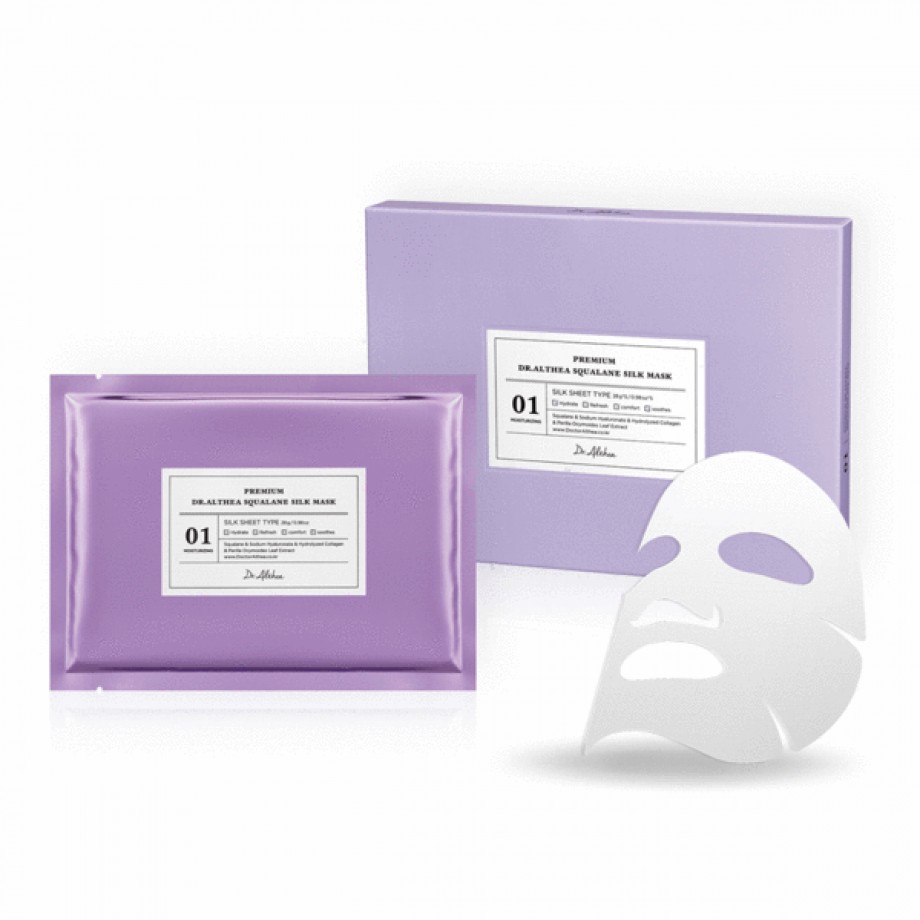 Восстанавливающая тканевая маска для обезвоженной кожи Dr. Althea Premium Squalane Silk Mask