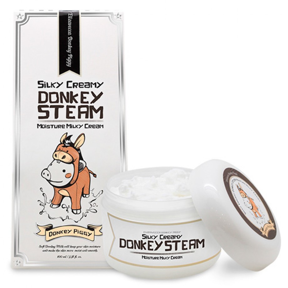 Паровой увлажняющий крем на основе ослиного молока Elizavecca Silky Creamy Donkey Steam Moisture Milky Cream