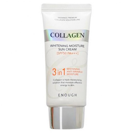 Осветляющий увлажняющий солнцезащитный крем с коллагеном Enough Collagen Whitening Moisture Sun Cream SPF50