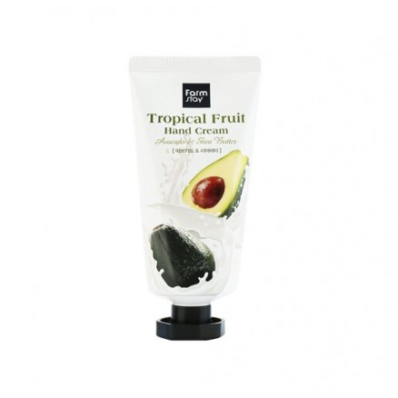 Увлажняющий крем для рук с экстрактом авокадо и маслом ши FarmStay Tropical Fruit Hand Cream Avocado