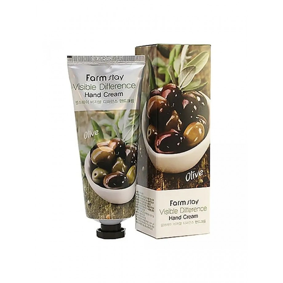 Крем для рук с экстрактом оливы FarmStay Visible Difference Hand Cream Olive