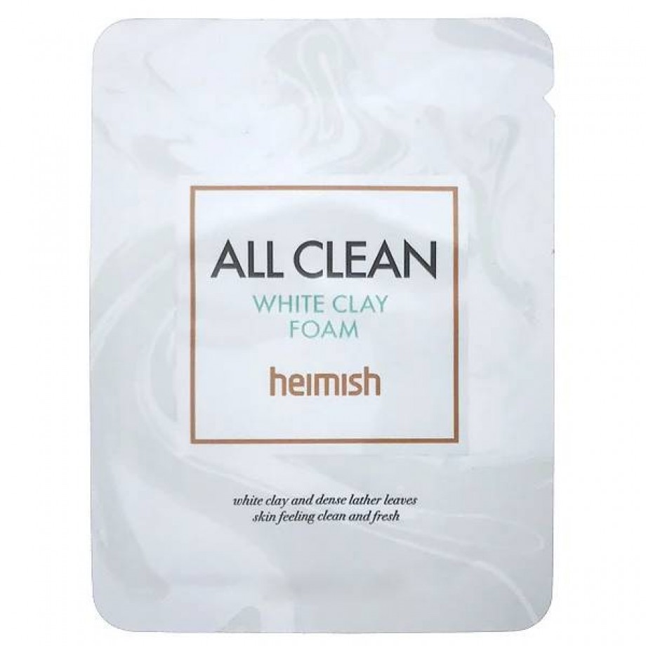 ПРОБНИК Пенка для глубокого очищения пор с белой глиной Heimish All Clean White Clay Foam