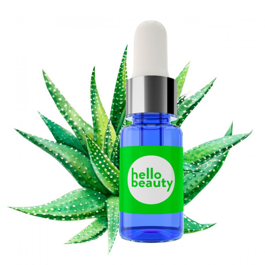 Заживляющая и увлажняющая сыворотка для лица с алоэ вера Hello Beauty Aloe Serum - 30 мл