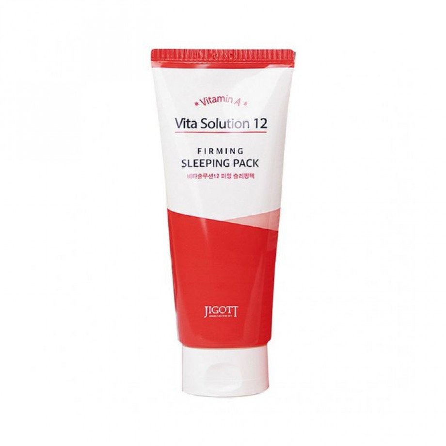 Маска для лица ночная укрепляющая с витамином А JIGOTT Vita Solution 12 Firming Sleeping Pack