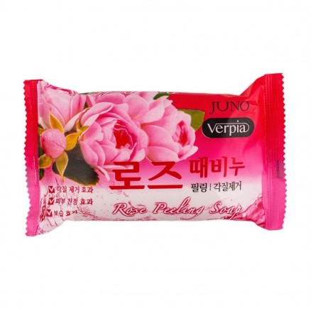 Косметическое пилинг-мыло c розой Juno Rose Peeling Soap