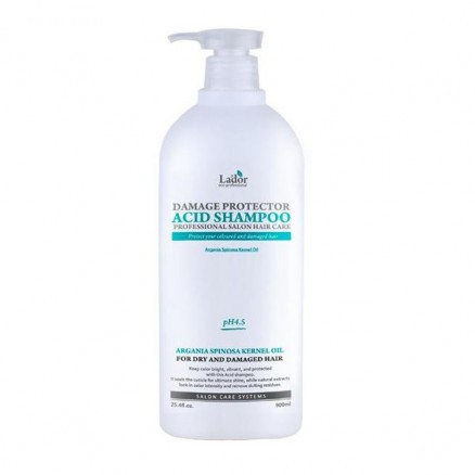 Профессиональный бесщелочной шампунь для поврежденных волос Lador Damage Protector Acid Shampoo - 900 мл