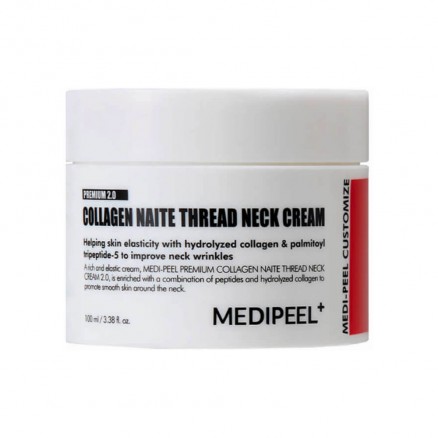 Лифтинг-крем для шеи с пептидами и коллагеном MEDI-PEEL Premium Collagen Naite Thread Neck Cream 2.0