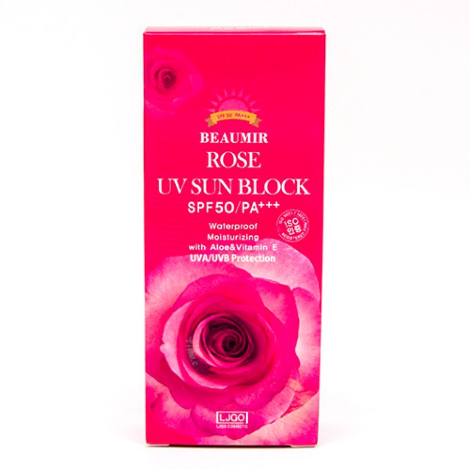 Солнцезащитный крем с экстрактом розы Juno Beaumir Rose UV Sun Block SPF50/PA+++