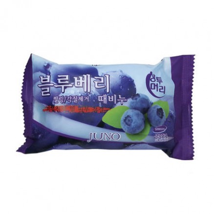 Косметическое пилинг-мыло c черникой Juno Blueberry Peeling Soap