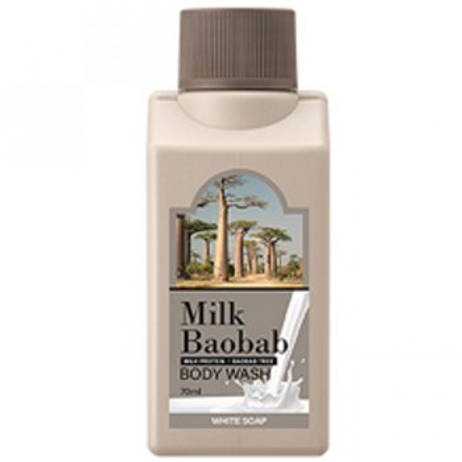 Гель для душа с ароматом белого мыла Milk Baobab Body Wash White Soap Travel Edition - 70 мл