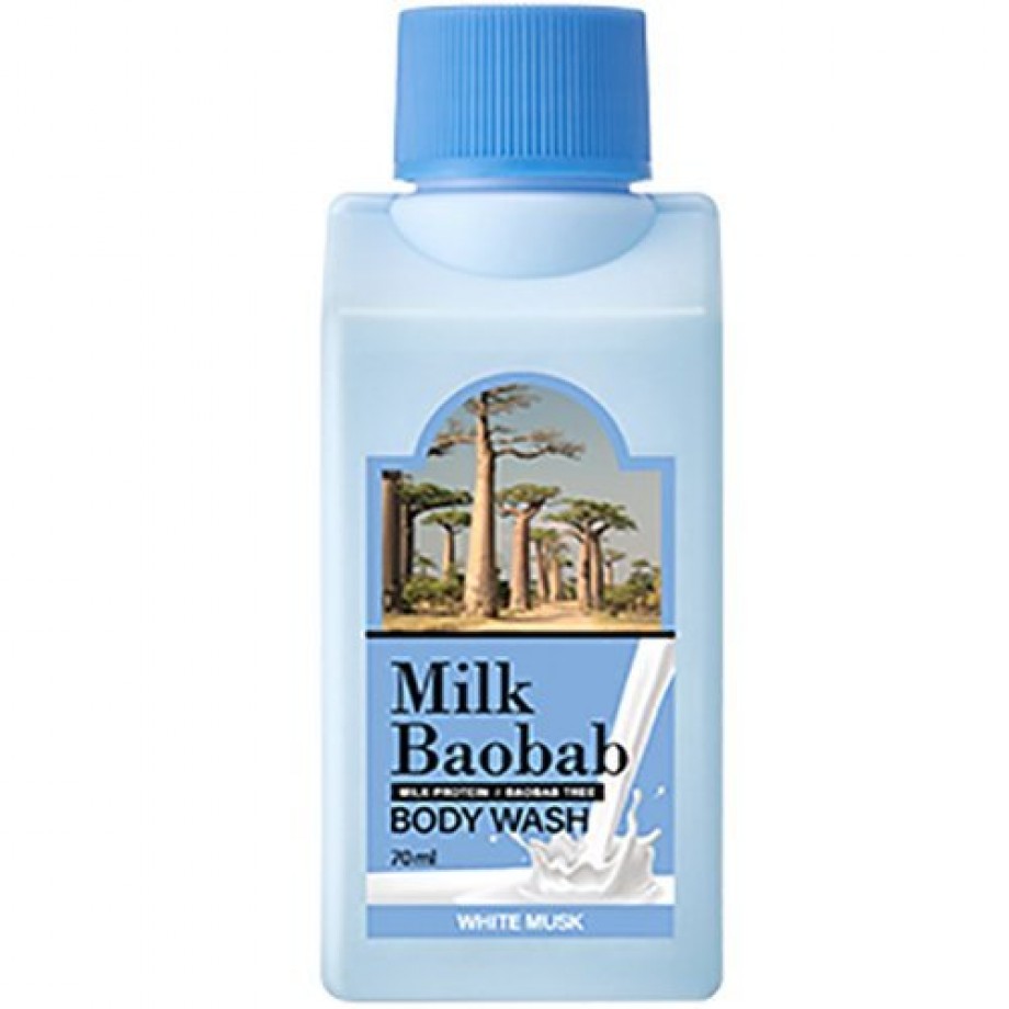 Гель для душа с ароматом белого мускуса Milk Baobab Body Wash White Musk Travel Edition - 70 мл