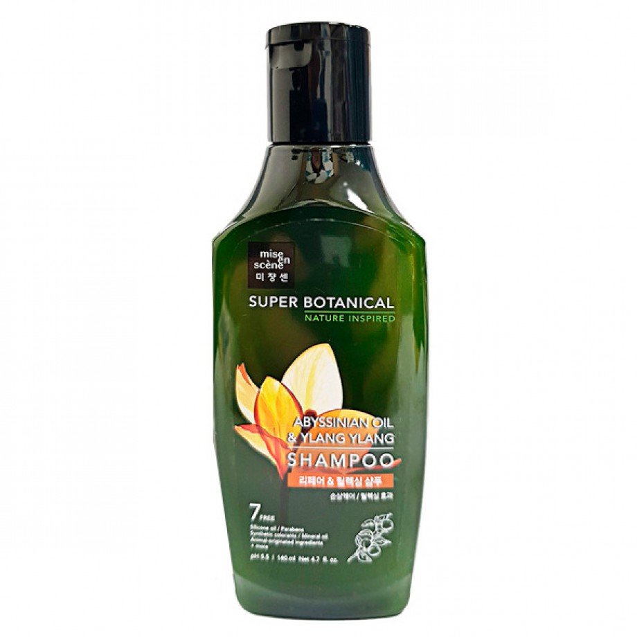 Восстанавливающий шампунь с абиссинским маслом и маслом иланг-иланга Mise-en-Scene Super Botanical Repair & Relaxing Shampoo