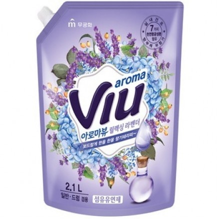 Антибактериальный ароматизирующий кондиционер для белья с ароматом лаванды Mukunghwa Aroma Viu Mediterranean Lavender - 2100 мл