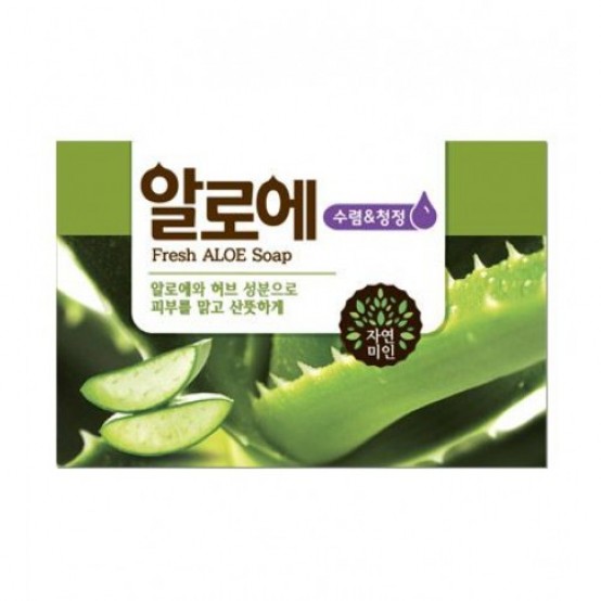 Косметическое мыло освежающее с алоэ Mukunghwa Fresh Aloe Soap