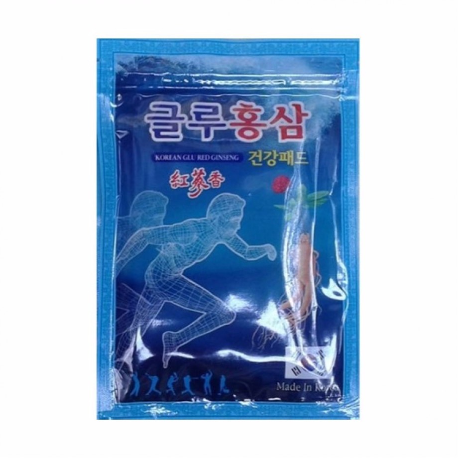 Пластырь с глюкозамином и красным женьшенем Korean Glu Red Ginseng Greenon