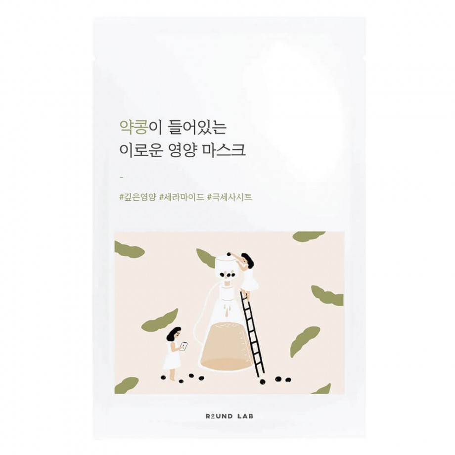 Питательная тканевая маска с чёрной соей Round Lab Soybean Nourishing Sheet Mask