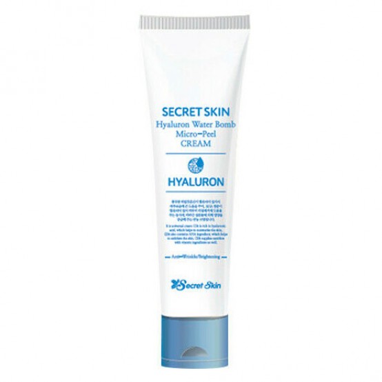 Гиалуроновый крем для лица с эффектом микро-пилинга Secret Skin Hyaluron Water Bomb Micro-Peel Cream