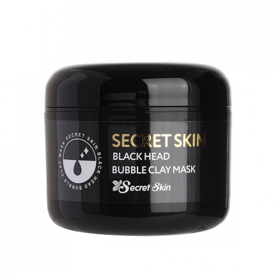 Пузырьковая маска с глиной и древесным углём Secret Skin Black Head Bubble Clay Mask
