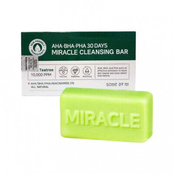 Мыло с кислотами для проблемной кожи Some By Mi AHA-BHA-PHA 30 Days Miracle Cleansing Bar