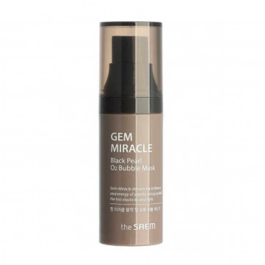 МИНИАТЮРА Кислородная маска с экстрактом черного жемчуга The Saem Gem Miracle Black Pearl O2 Bubble Mask