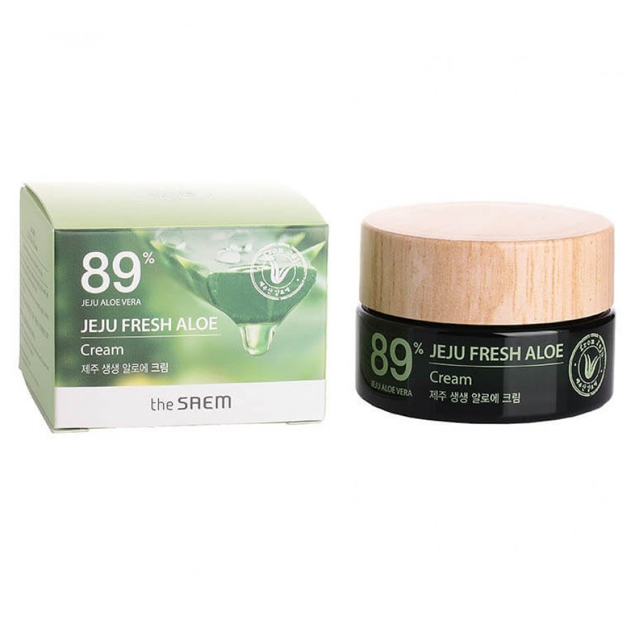 Увлажняющий крем для лица с алоэ The Saem Jeju Fresh Aloe Cream