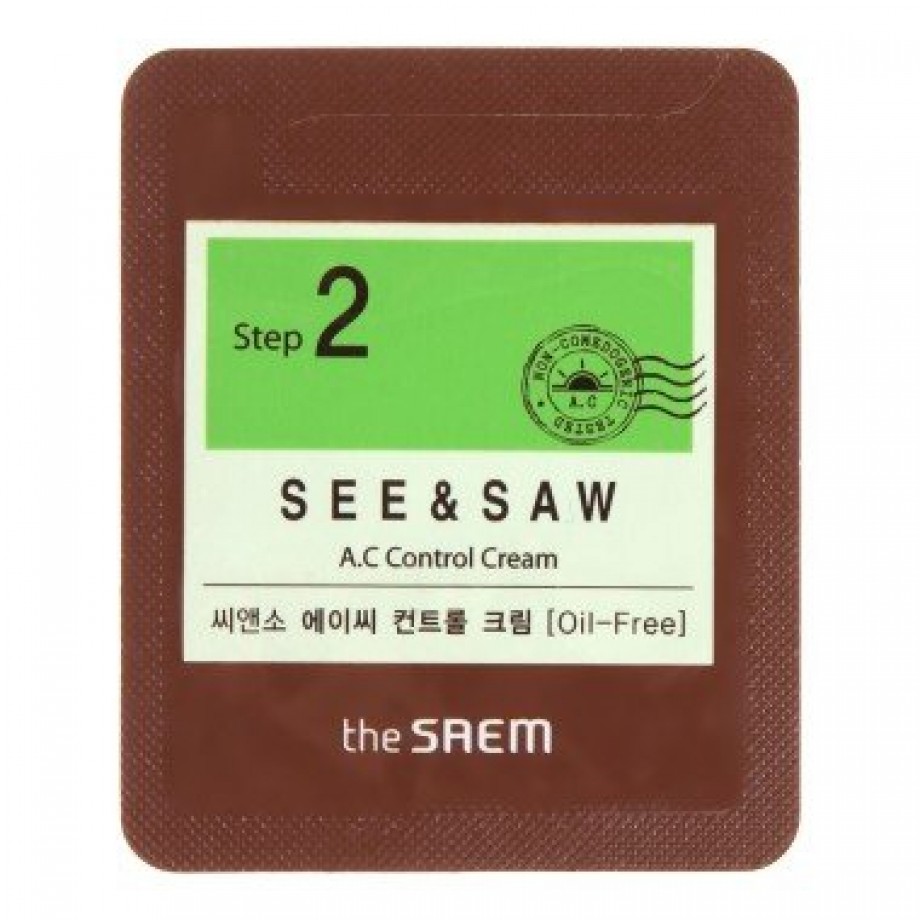 ПРОБНИК Крем для проблемной и жирной кожи The Saem See & Saw AC Control Cream Sample